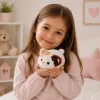LEAN TOYS Plush Kitten Mascot Cuddly Toy Soft Small White 16 cm