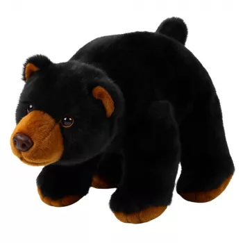 LEAN TOYS Plush Mascot Cuddly Toy Black Bear 28cm
