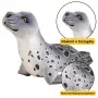 LEAN TOYS Plush Mascot Cuddly Toy Seal Gray 37cm