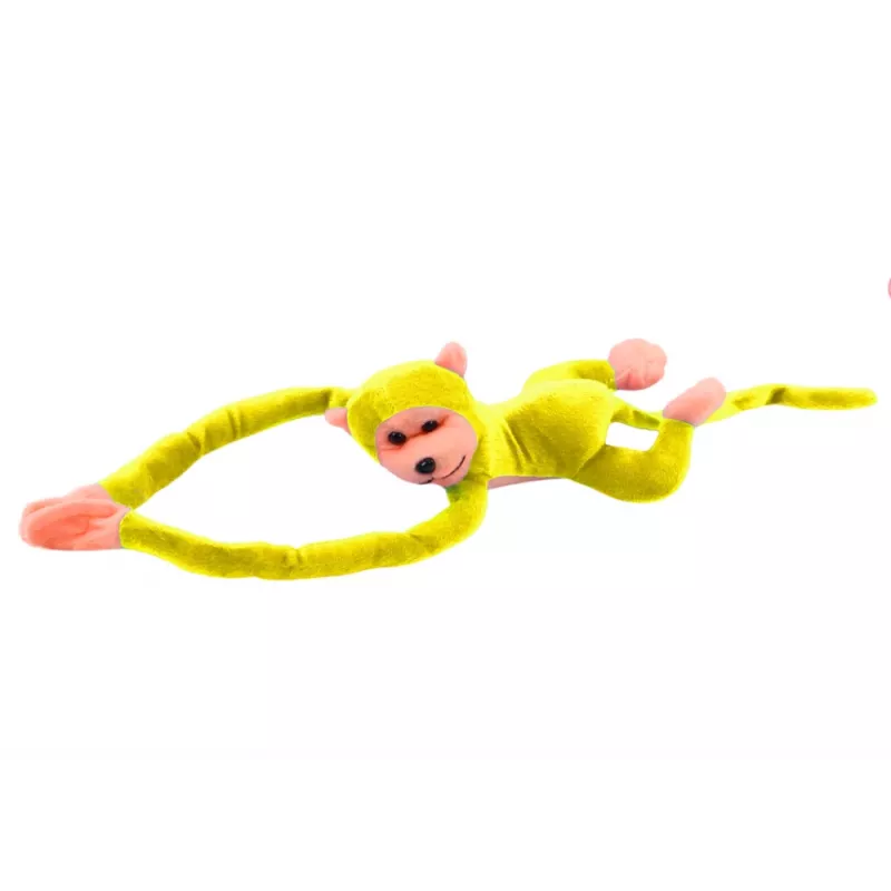 LEAN TOYS Plush Monkey Mascot with Sound, Yellow 80 cm