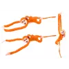 LEAN TOYS Plush Monkey with Baby Mascot, Orange with Sound 70 cm