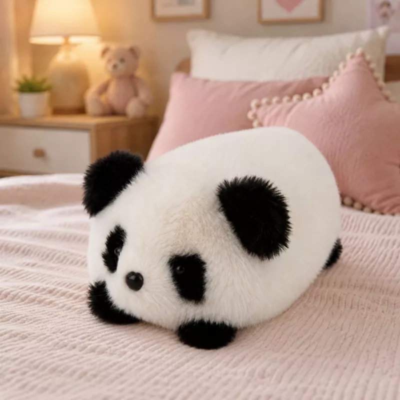 LEAN TOYS Plush Panda Animal Mascot Cuddly Toy Black and White 16 cm