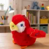 LEAN TOYS Plush Parrot Keychain Red 9 cm