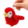 LEAN TOYS Plush Parrot Keychain Red 9 cm