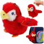 LEAN TOYS Plush Parrot Keychain Red 9 cm