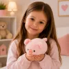 LEAN TOYS Plush Pig Mascot Soft Cuddly Toy Pink 16 cm