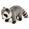 LEAN TOYS Plush Raccoon Mascot – Realistic Cuddly Soft Toy, Grey 45 cm