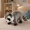 LEAN TOYS Plush Raccoon Mascot – Realistic Cuddly Soft Toy, Grey 45 cm