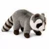 LEAN TOYS Plush Raccoon Mascot – Realistic Cuddly Soft Toy, Grey 45 cm
