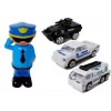 LEAN TOYS Police Car Storage Garage 2in1 Policeman Small Cars Sound Light