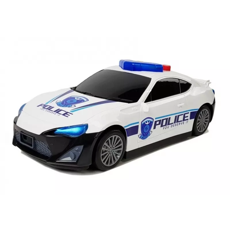 LEAN TOYS Police Car Storage Garage 2in1 Policeman Small Cars Sound Light