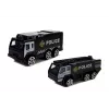LEAN TOYS Police Folding Plane with Cars 1:64 with Lights and Sounds