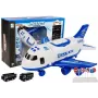 LEAN TOYS Police Folding Plane with Cars 1:64 with Lights and Sounds