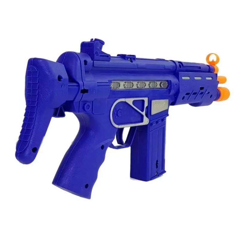 LEAN TOYS Police Gun Set Badge Navy Blue Sound Light Effects 37cm