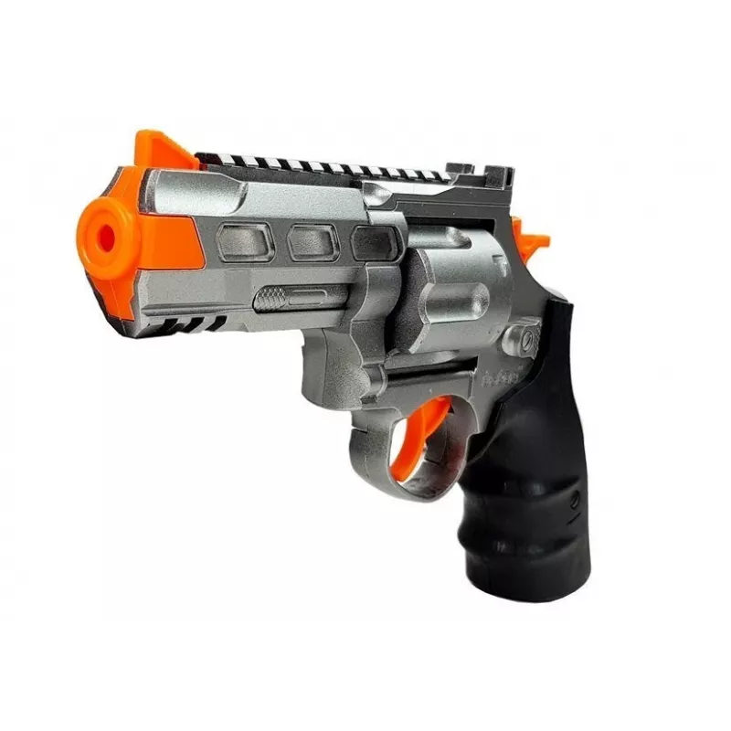 LEAN TOYS Police Kit Revolver 20cm Badge Holster Whistle Sound Light Effects
