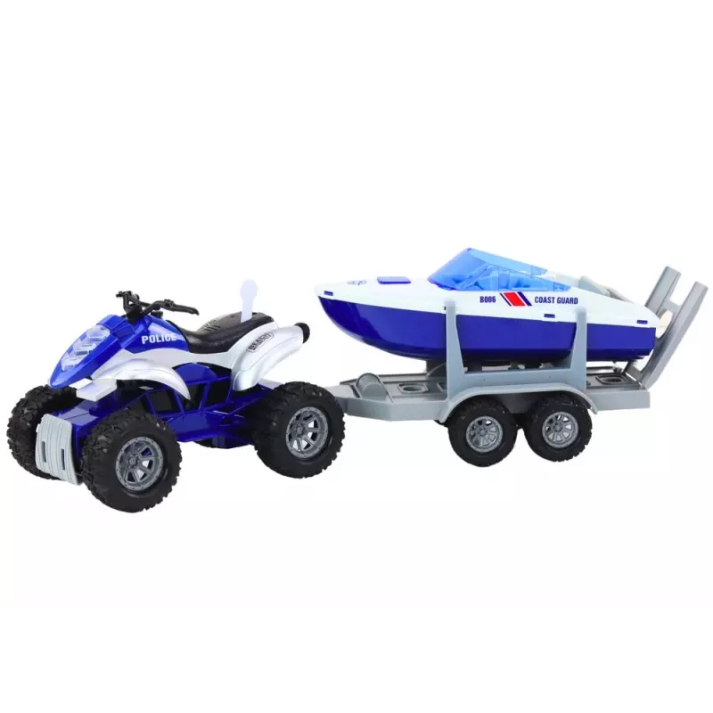 Police Quad with Trailer and Motorboat