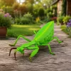 LEAN TOYS Praying Mantis Rubber Figure Stretchable Realistic Green 18 cm