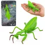 LEAN TOYS Praying Mantis Rubber Figure Stretchable Realistic Green 18 cm