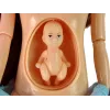 LEAN TOYS Pregnant Mom Baby Doll with Opening Belly and Blue Dress 30 cm