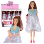 LEAN TOYS Pregnant Mom Baby Doll with Opening Belly and Blue Dress 30 cm