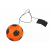 LEAN TOYS PU Football with Jojo Eraser for Bouncing, 6 cm, Orange
