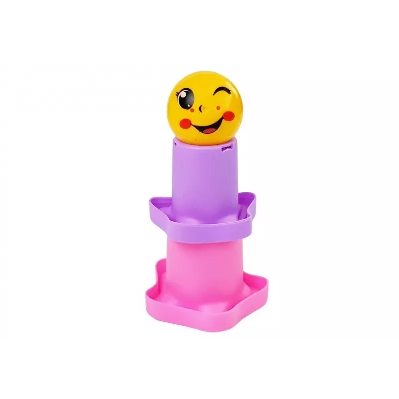 LEAN TOYS Pyramid Cups for Babies Asterisks