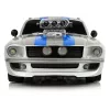 LEAN TOYS R/C Sports Car 1:16 Silver Blue Stripes Pilot
