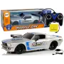 LEAN TOYS R/C Sports Car 1:16 Silver Blue Stripes Pilot