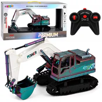 LEAN TOYS RC Crawler Excavator with Movable Arm and Lights 1:14