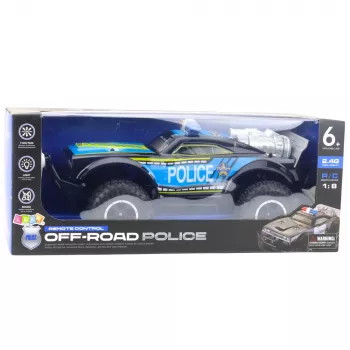 LEAN TOYS RC Off-Road Police Car 1:8 Black