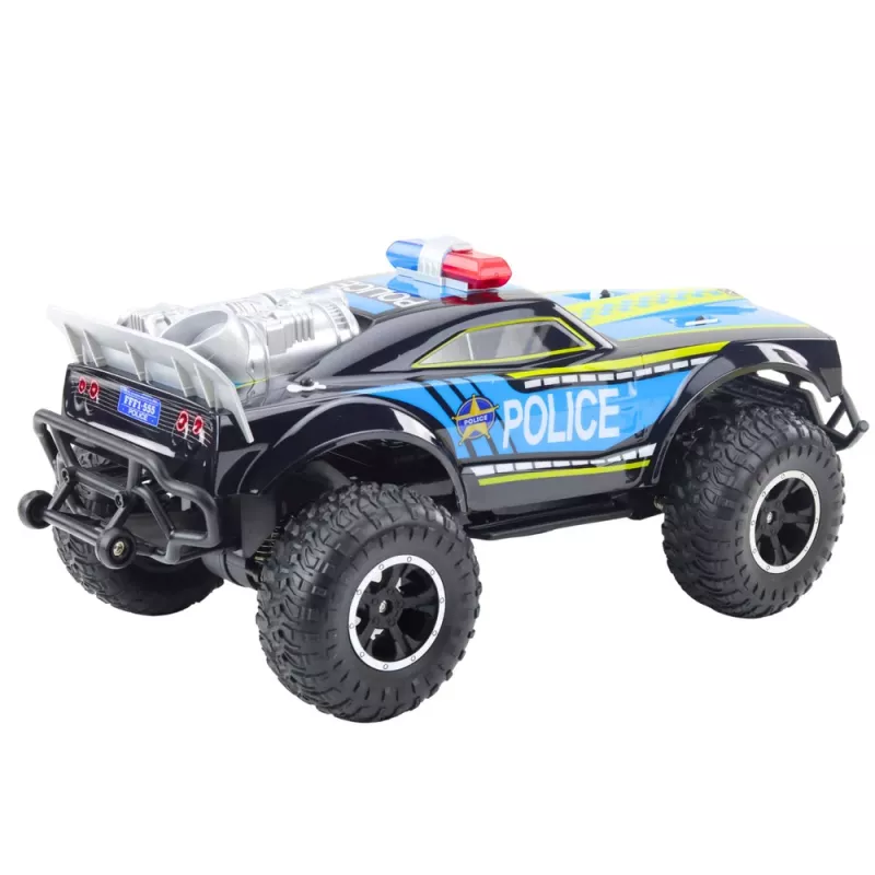LEAN TOYS RC Off-Road Police Car 1:8 Black
