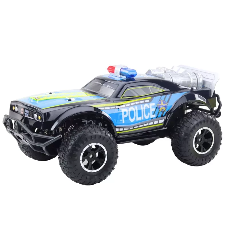 LEAN TOYS RC Off-Road Police Car 1:8 Black