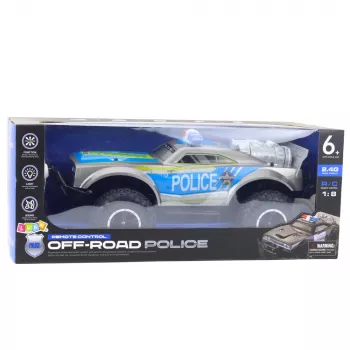 LEAN TOYS RC Off-Road Police Car 1:8 Silver