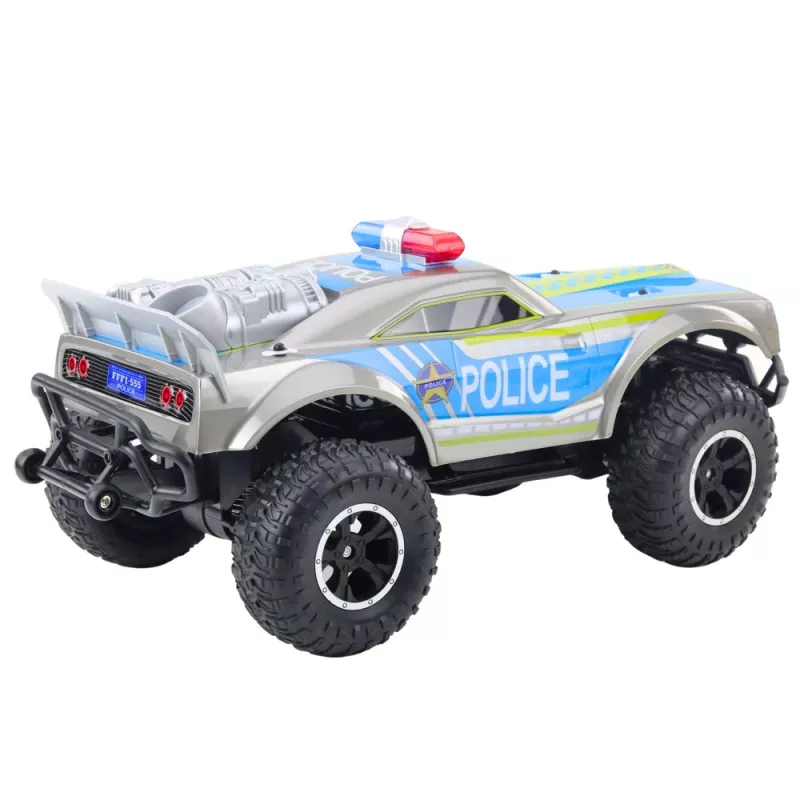 LEAN TOYS RC Off-Road Police Car 1:8 Silver