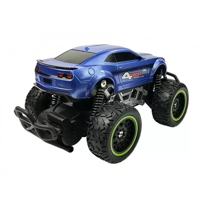 LEAN TOYS Remote Controlled Car Off-road R/C Blue High Wheels