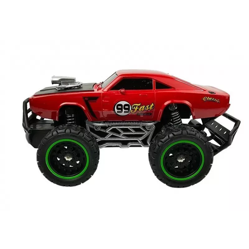 LEAN TOYS Remote Controlled Car Off-road R/C Red High Wheels