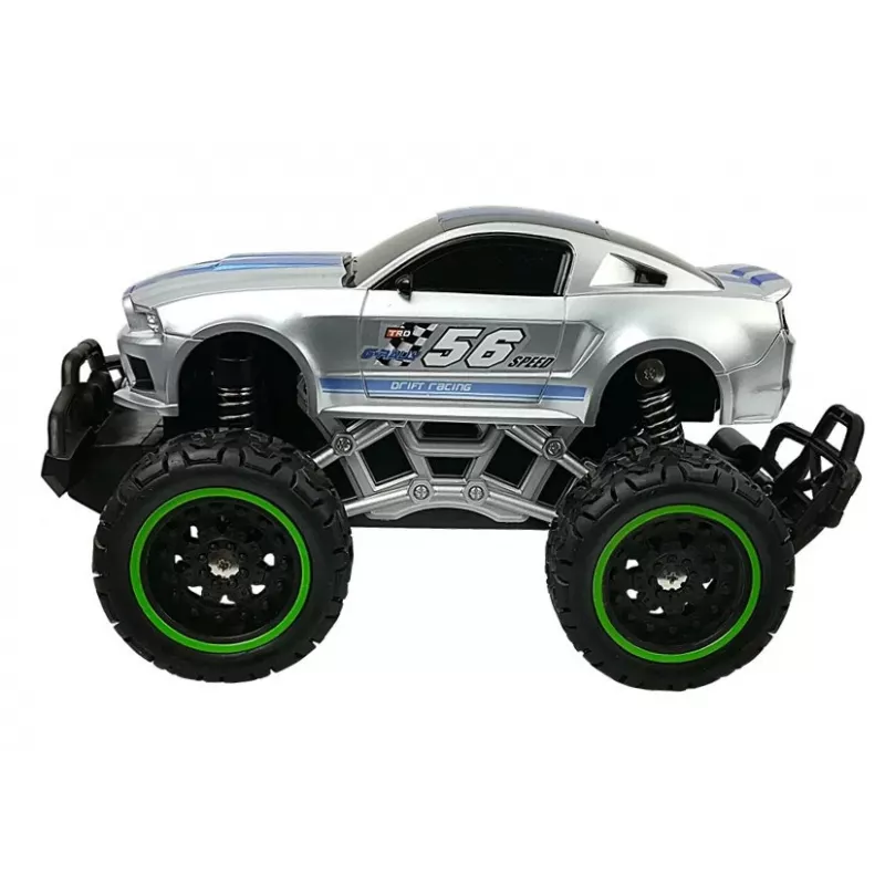 LEAN TOYS Remote Controlled Car Off-road R/C Silver High Wheels