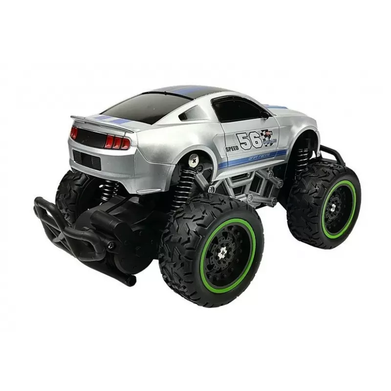 LEAN TOYS Remote Controlled Car Off-road R/C Silver High Wheels