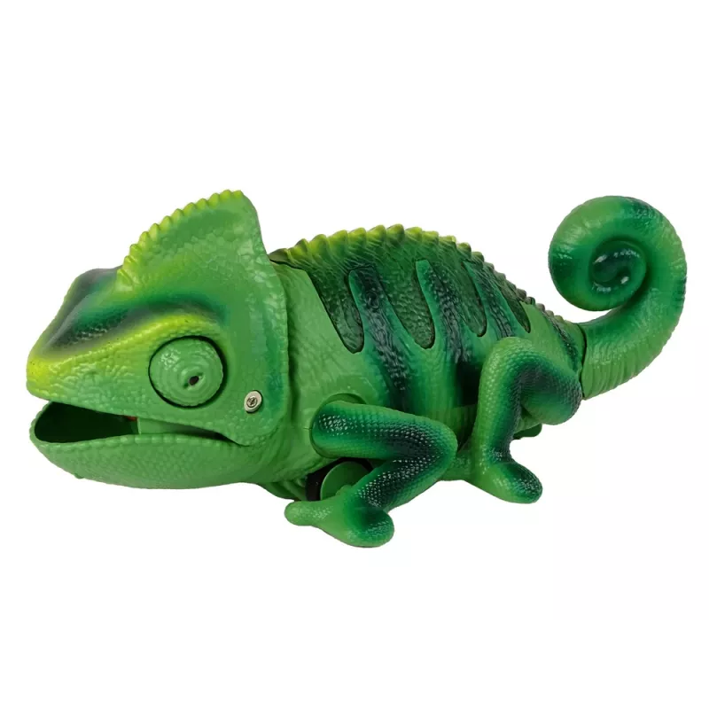 LEAN TOYS Remote Controlled Chameleon Green Light 28 cm
