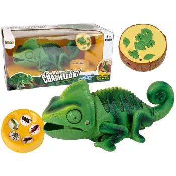 LEAN TOYS Remote Controlled Chameleon Green Light 28 cm