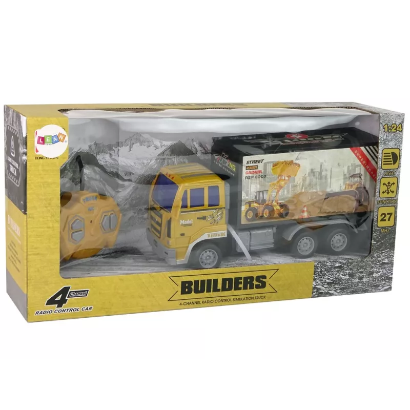 LEAN TOYS Remote Controlled Construction Truck 1:24 Yellow