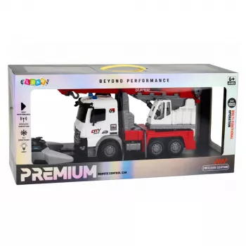LEAN TOYS Remote Controlled Crane Truck RC Movable Rotating Crane 1:14
