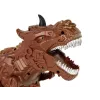 LEAN TOYS Remote-Controlled Dinosaur Steam Projector Brown