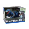 LEAN TOYS Remote-Controlled Dinosaur Velociraptor with Sound and Roaring, Blue
