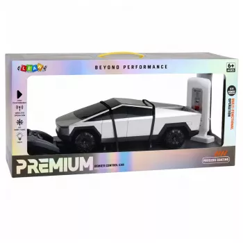 LEAN TOYS 1:12 Remote Controlled Electric Pickup Truck 4WD with Charging Station
