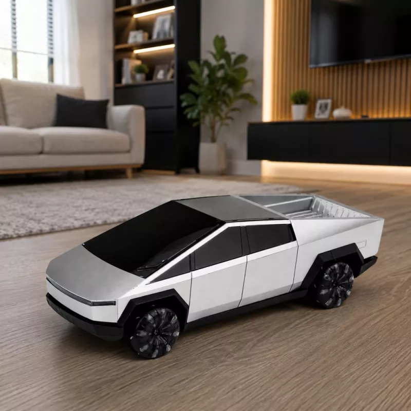 LEAN TOYS 1:12 Remote Controlled Electric Pickup Truck 4WD with Charging Station