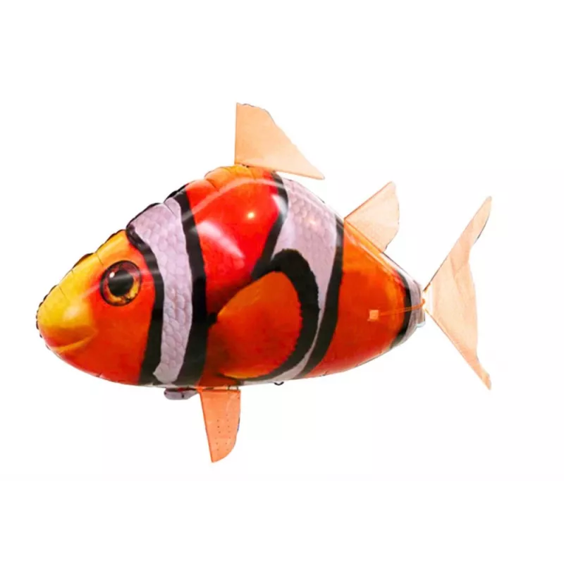 LEAN TOYS Remote Controlled Fish R/C Clownfish Orange Flying Balloon