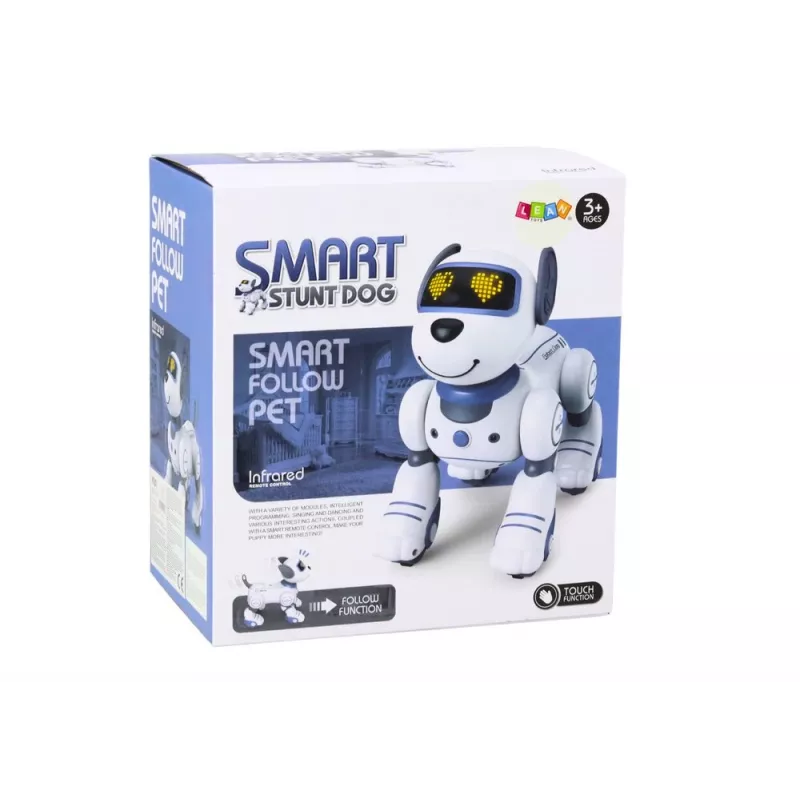 LEAN TOYS Remote Controlled Interactive Robot Dog – Dancing, Singing, Programmable Commands, Blue | DistriNode SA
