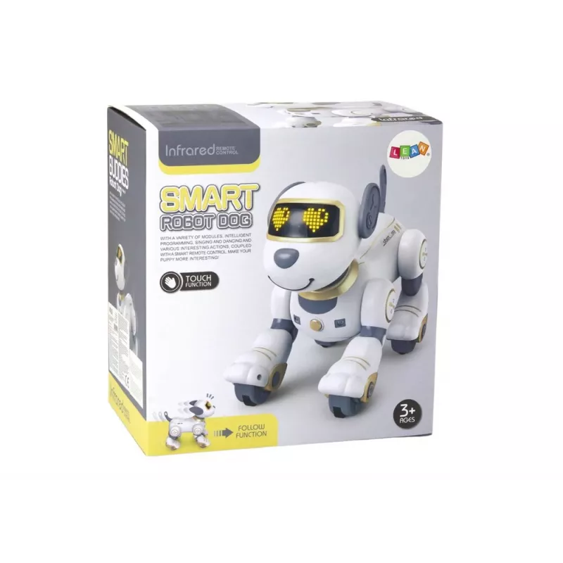 LEAN TOYS Remote Controlled Interactive Robot Dog – Golden, Dancing, Programmable, Rechargeable