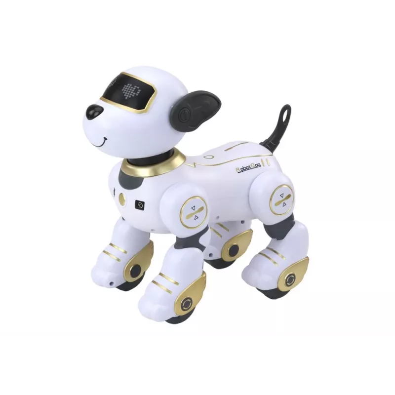 LEAN TOYS Remote Controlled Interactive Robot Dog – Golden, Dancing, Programmable, Rechargeable